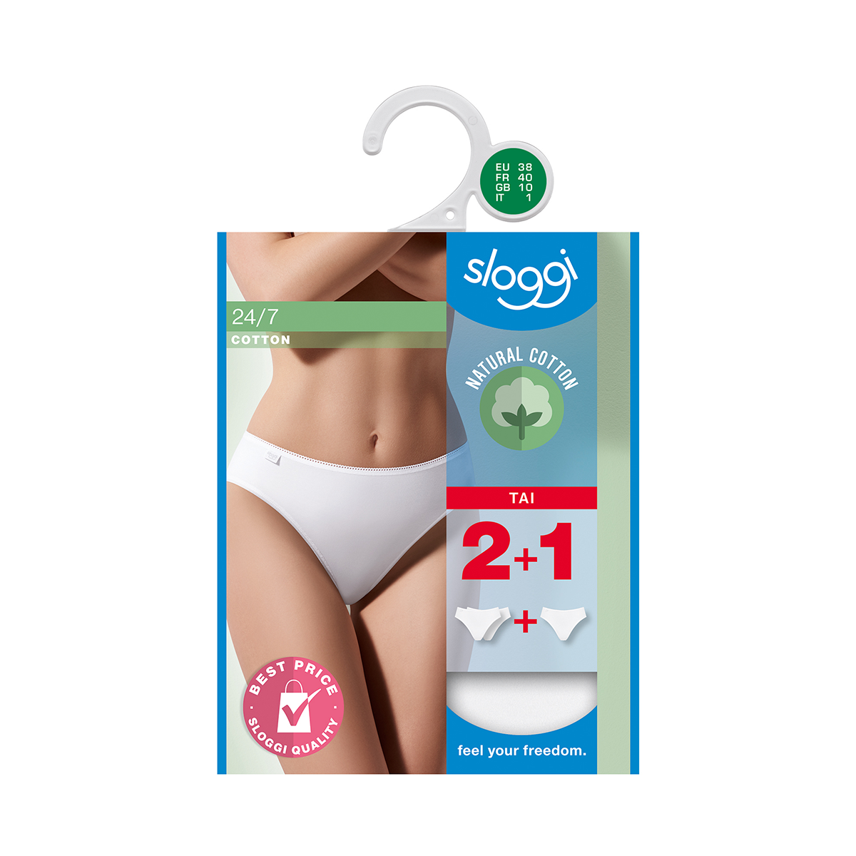 Sloggi 24/7 Cotton H 3 Pack - White - 10167220-0003