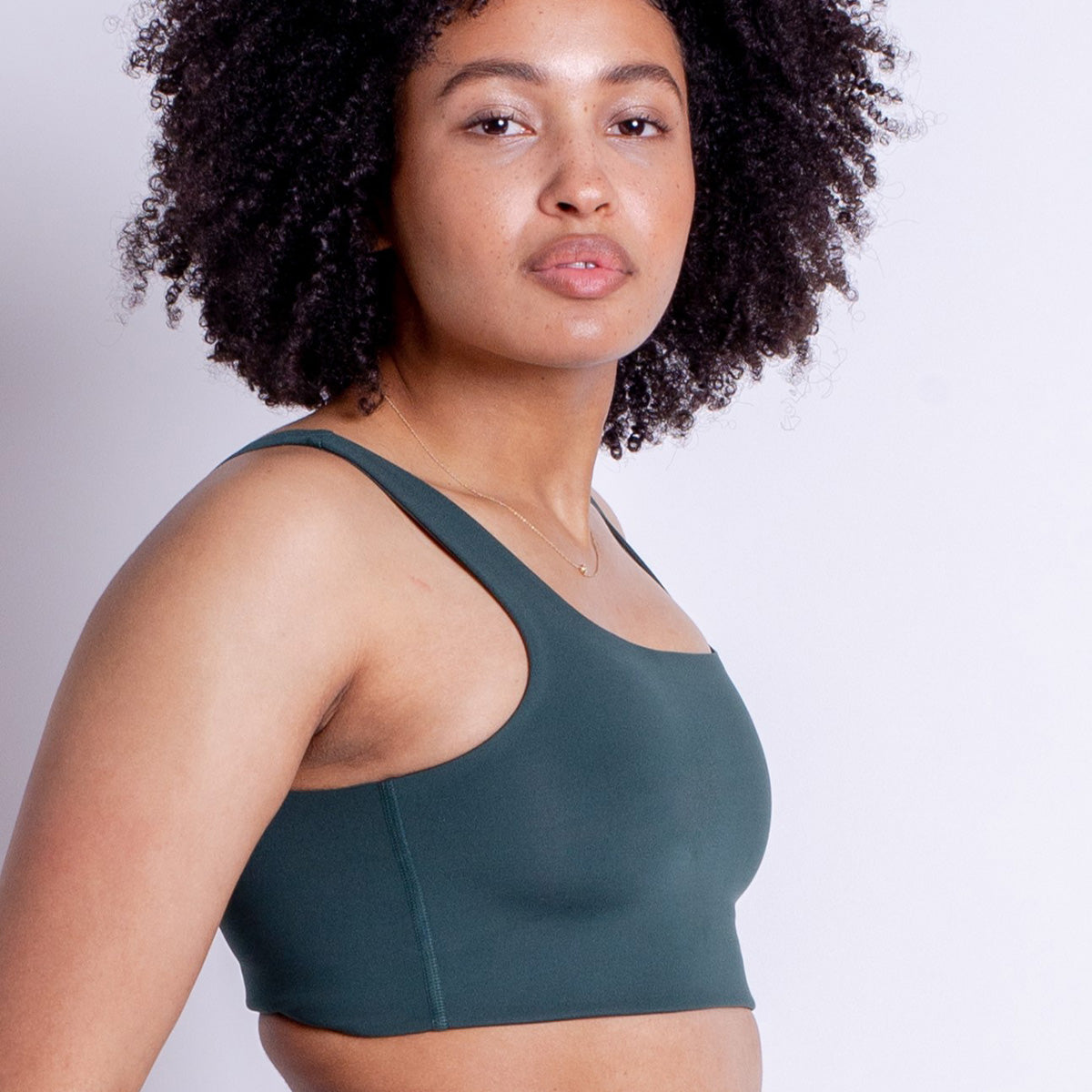 Girlfriend Collective Tommy Square Neck - Moss - 1016-MOSS