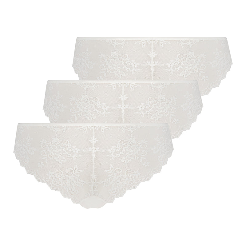 Hunkemöller Invisible lace back 3-Pack - White - 172717-WHITE