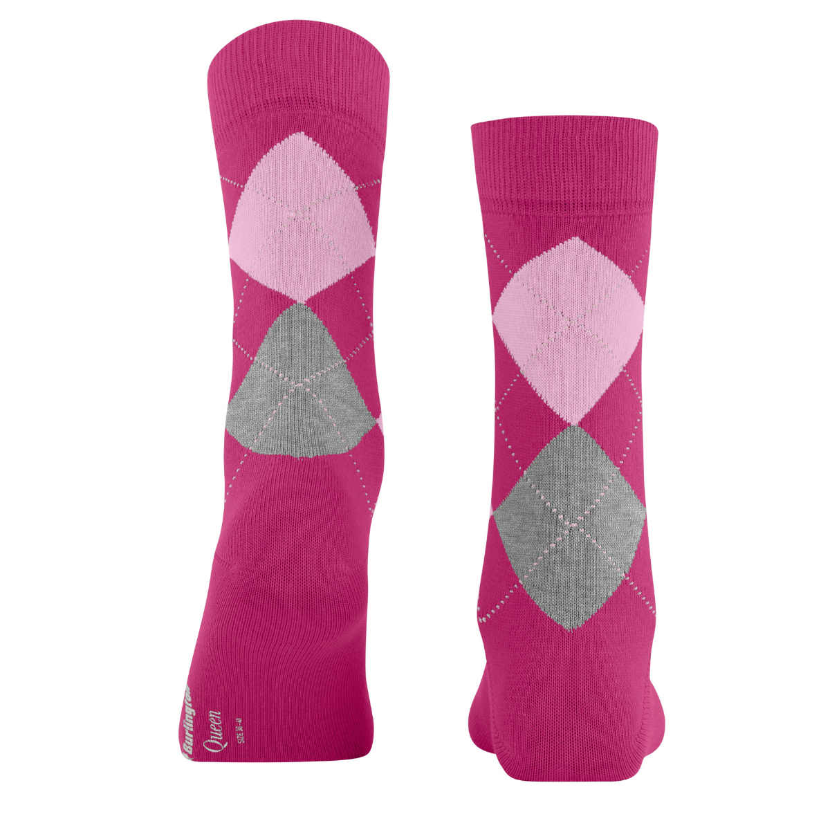 Burlington Queen ankelstrømper, pink - 22004 - 8764 - Aubergine