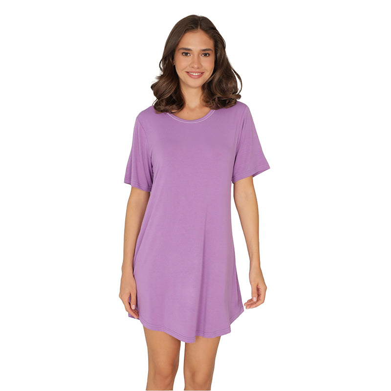 Lady Avenue Bamboo natkjole, lilla - 51-50515 - 176 - Amethyst Orchid