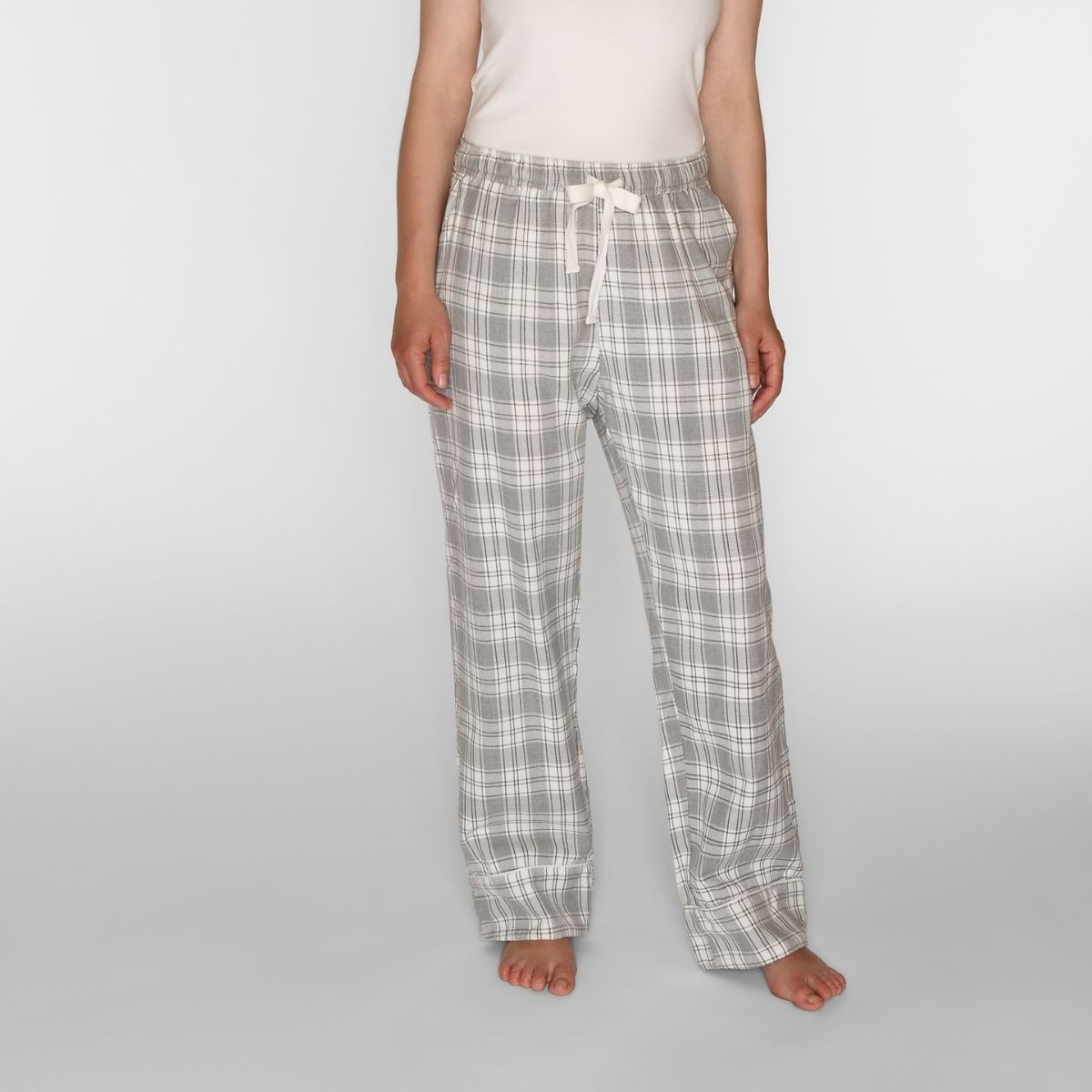 CCDK Nicola natbukser, creme - 62110 - 9019 - Grey Melange Check