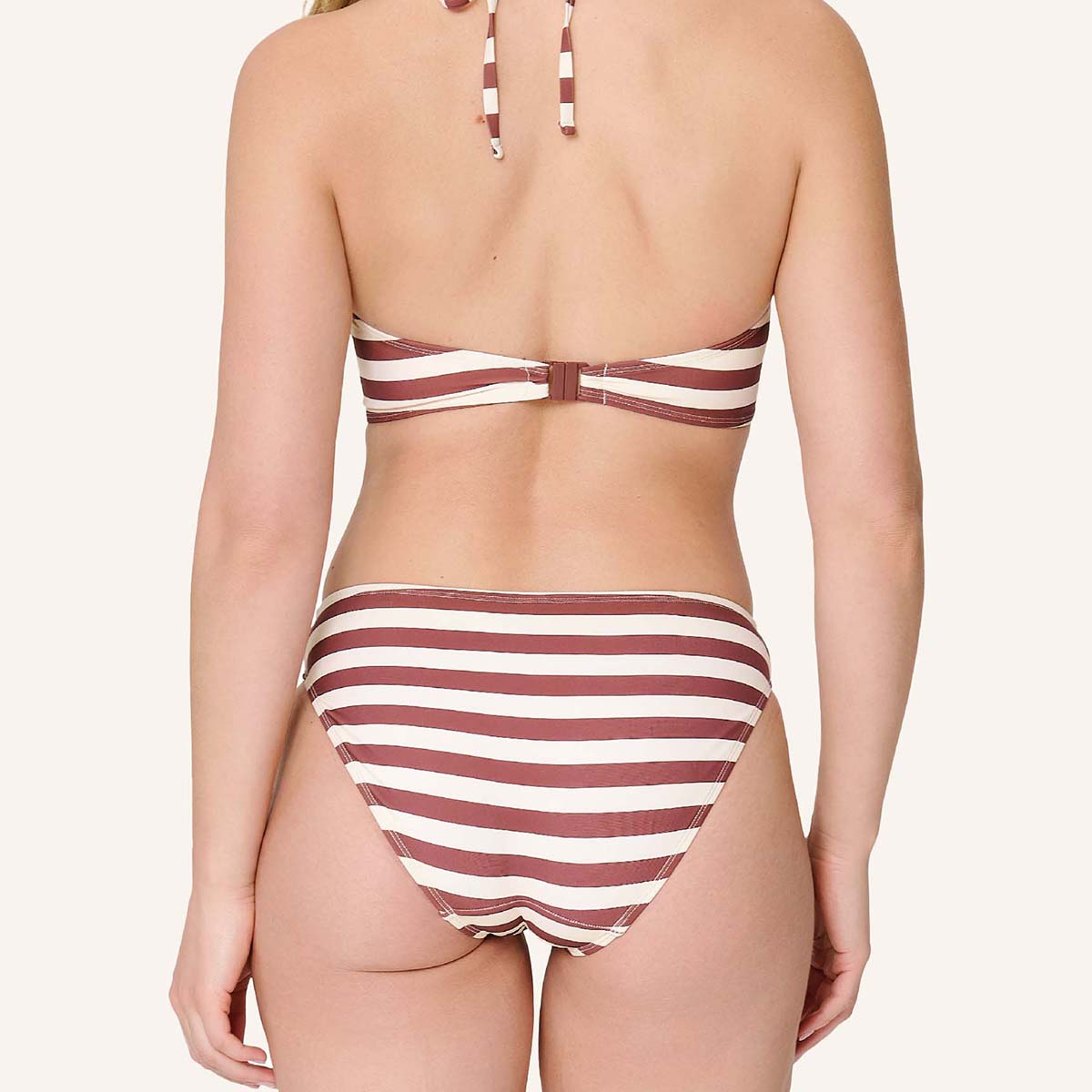 LingaDore Summer Stripes bikinisæt, rød - 8218 - 354 - Sable Stripe