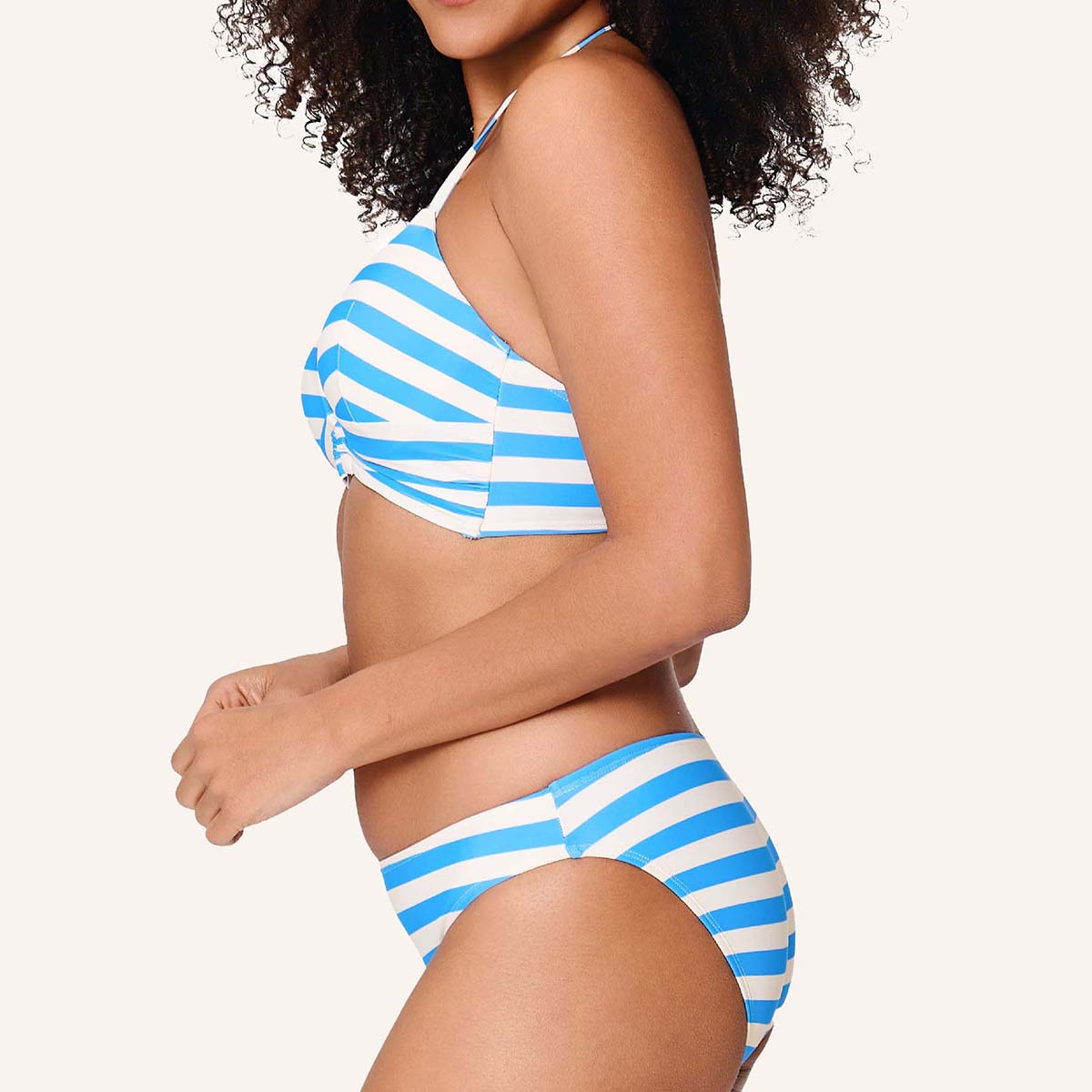 LingaDore Summer Stripes bikinisæt, blå - 8218 - 355 - Ortensia Blue Stripe