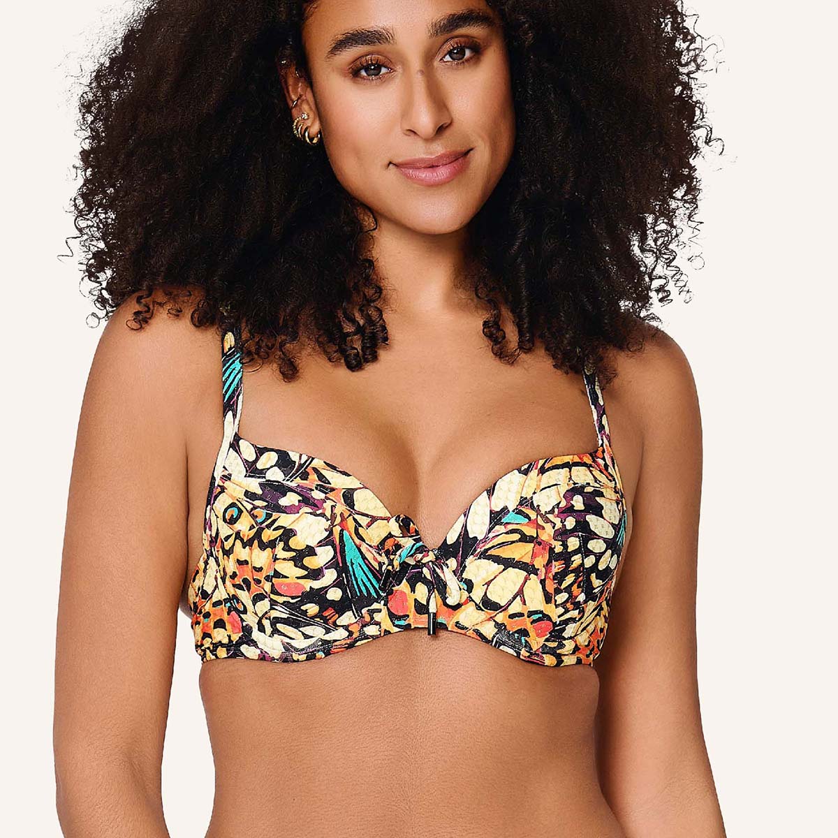 LingaDore Butterfly Breeze bikini top med bøjle, multi - 8219BT - 356 - Butterfly Print