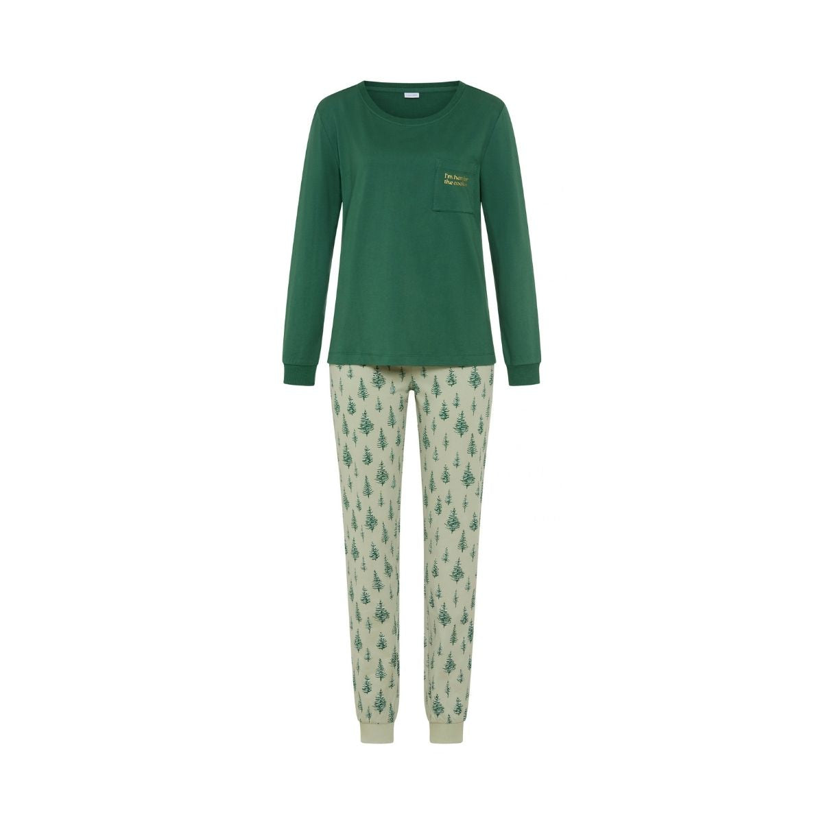 Lascana X-Mas pyjamas, grøn - BA-100-54 - green aop - Green aop