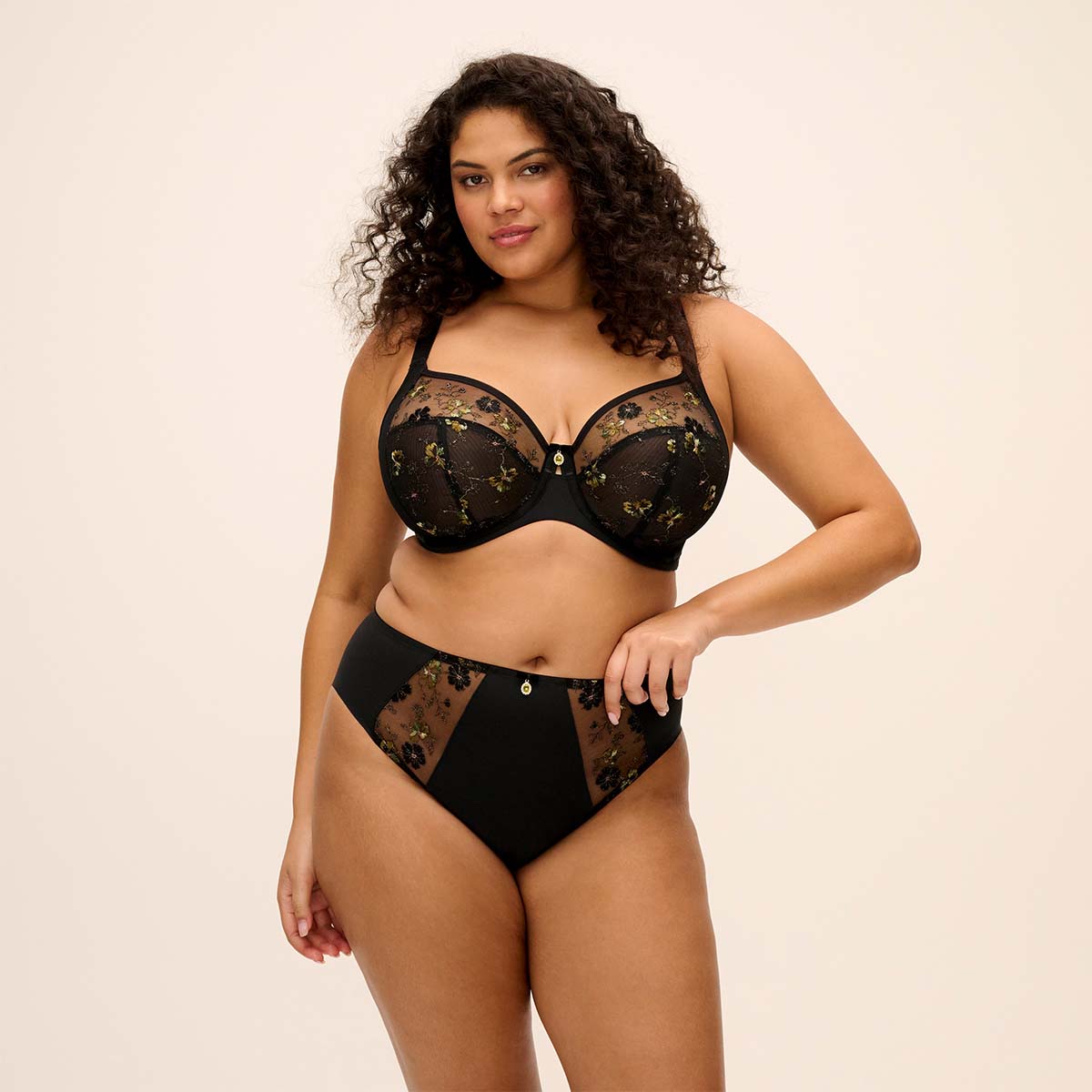 Elomi Lyriana BH med bøjle, sort - EL303705 - JET - Jet
