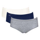 Sloggi Basic+ 3-pak midi trusse, multi - 10107163 - V017 - Multiple Colours