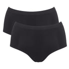 Sloggi Go Sense 2-pak maxi trusse, sort - 10224852 - 0004 - Sort