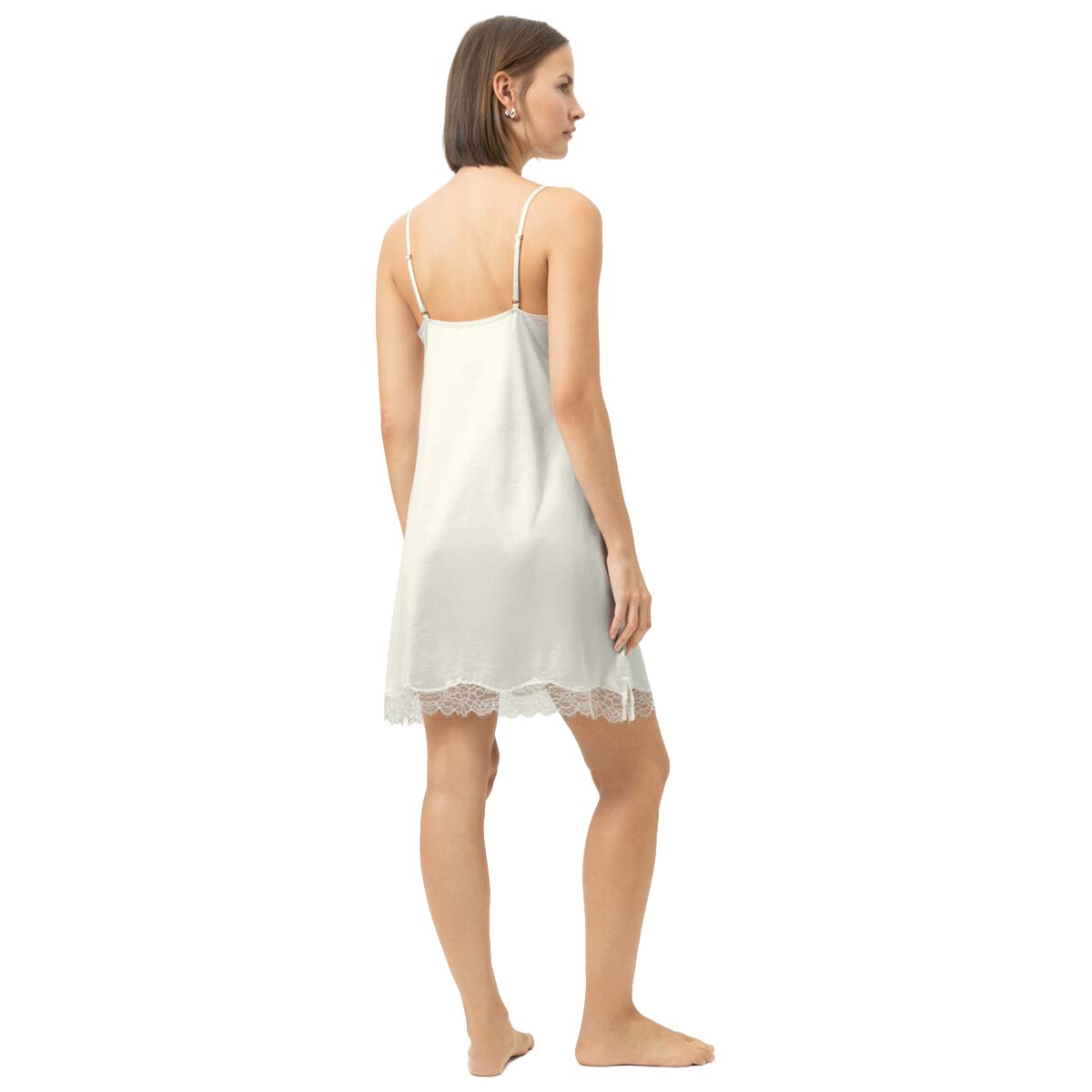 Mey Pure Shine Lace natkjole, creme - 1230178 - 5 - Champagner
