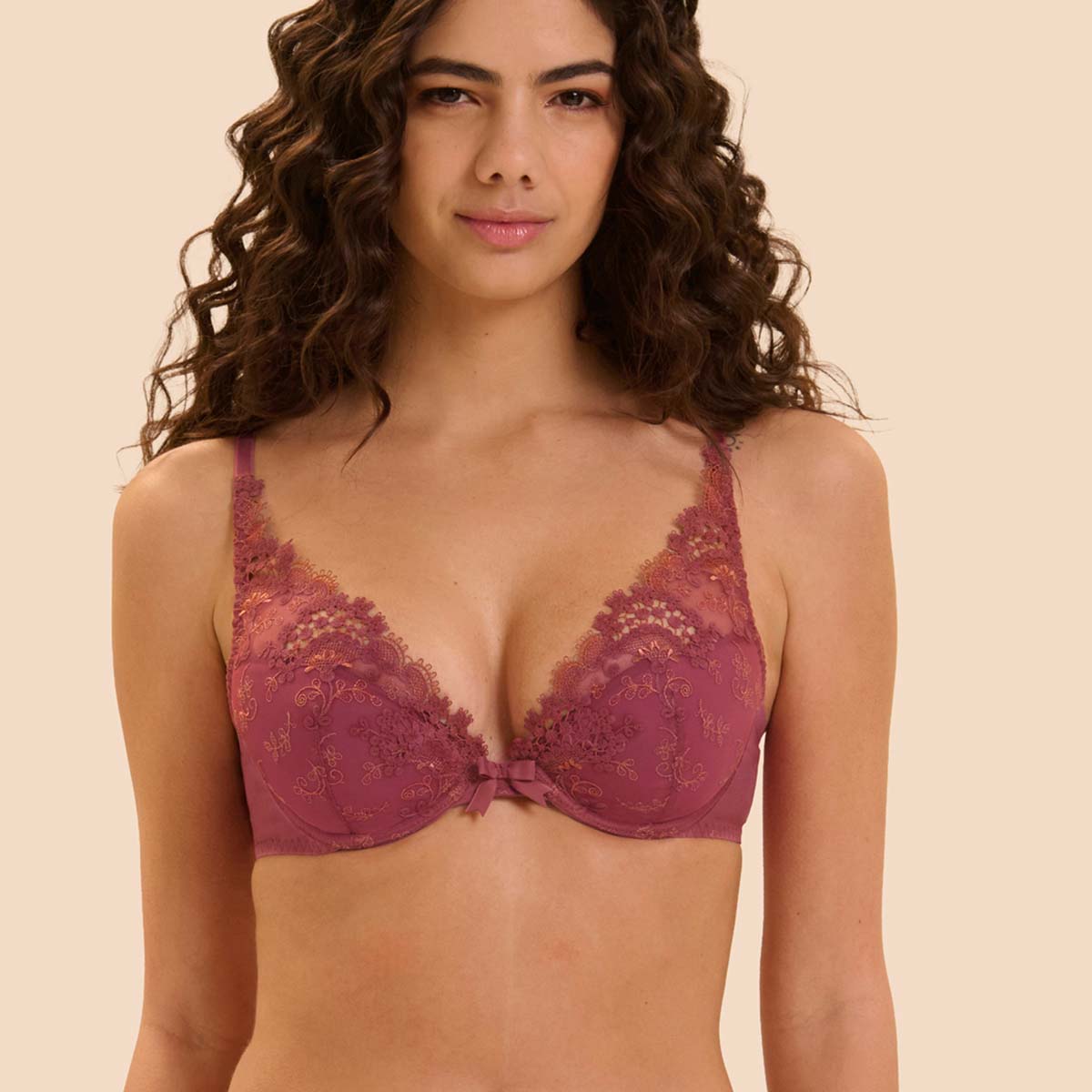 Simone Pérèle Wish push-up BH, rosa - 12B347 - 439 - Santal Pink