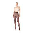 Wolford Shimmer Dots 20 Denier strømpebukser, brun - 17690 - 8231 - Dark Wood/silver