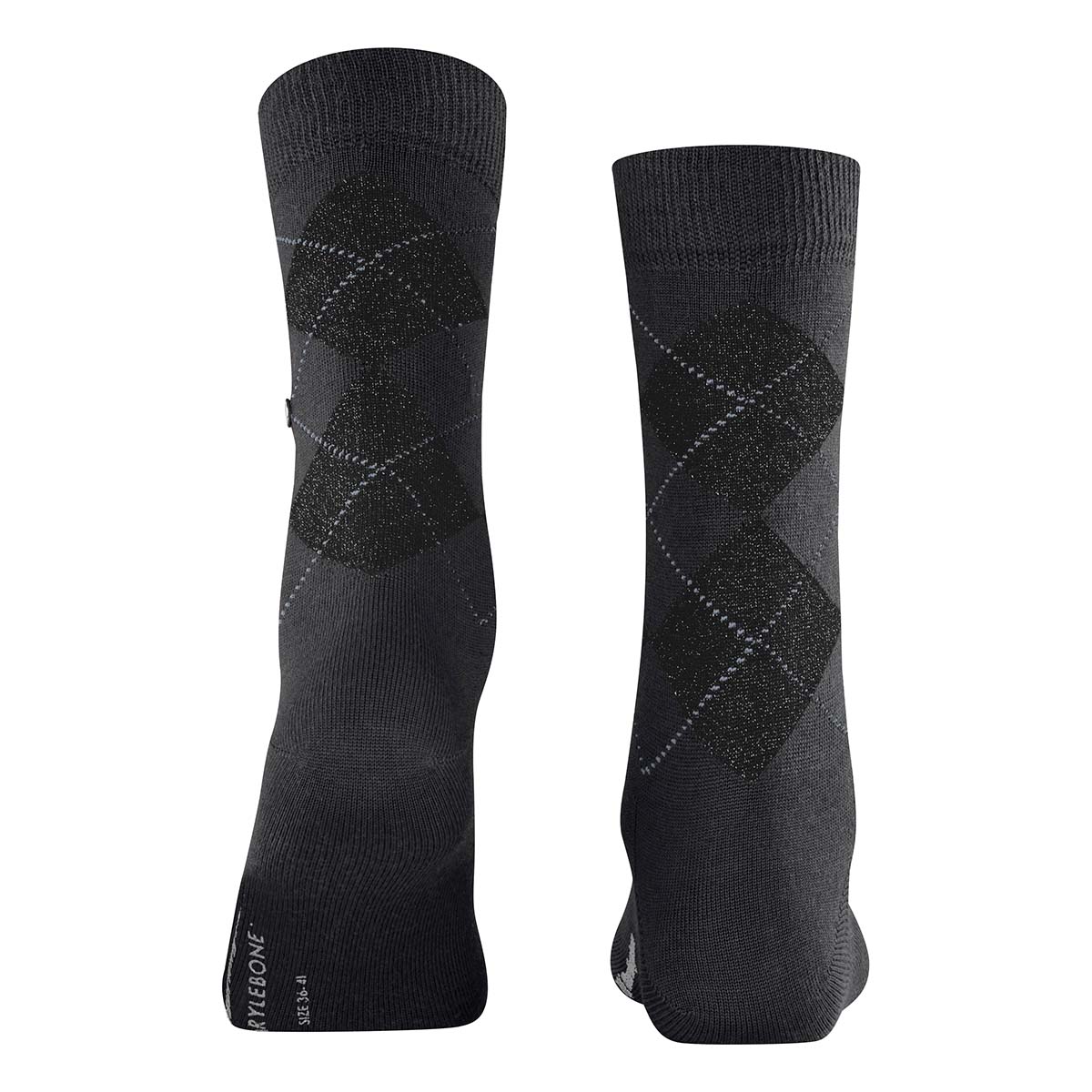 Burlington Marylebone Glitter ankelstrømper, sort - 22182 - 3004 - Black
