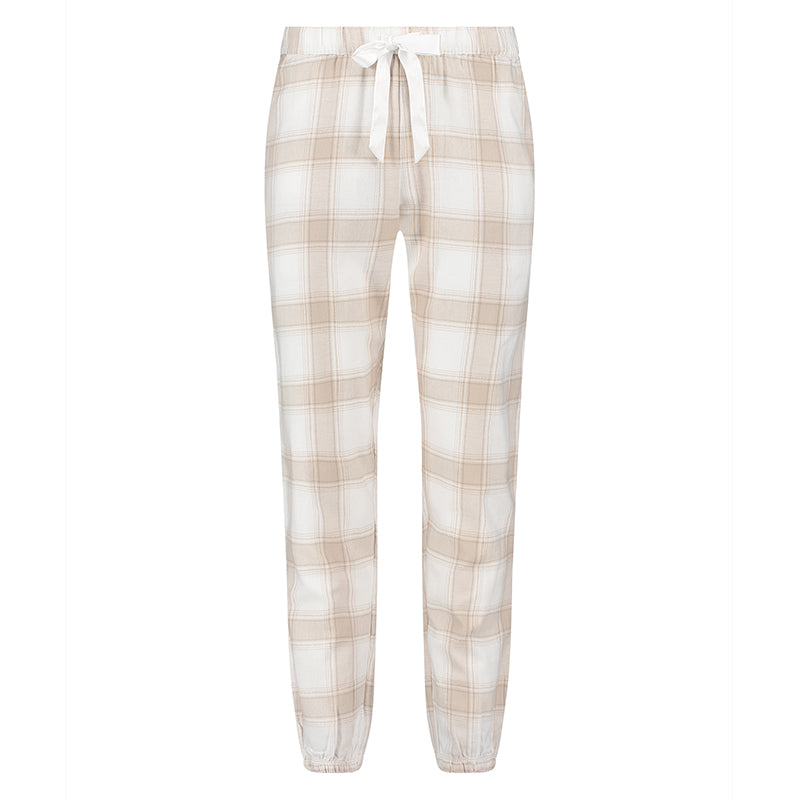 Hunkemöller Flannel Check - Simply Taupe - 300663-Simply Taupe