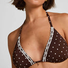Hunkemöller Algarve bikini top uden bøjle, brun - 305902 - CHICORY COFFEE - Chicory Coffee