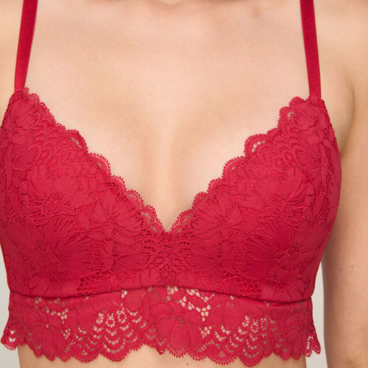 Hunkemöller Andrea BH uden bøjle, rød - 306566 - Chili Pepper - Chili Pepper