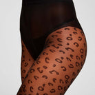 Hunkemöller 15 Den strømpebukser, leopard - 306939 - Black - Black