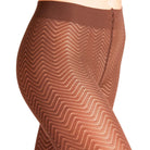 Falke Chevron strømpebukser, brun - 42351 - 5080 - Chocolate