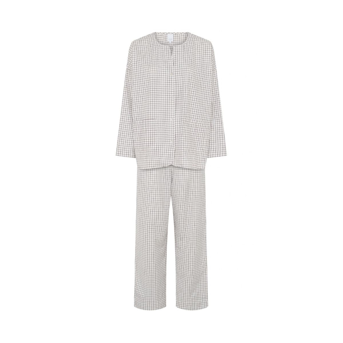 CCDK Marion pyjamas, hvid - 61487 - 1034 - Whisper White Check