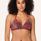 LingaDore Leopard Flower Shine bikini top med bøjle, leopard - 8201TB - 340 - Leopard Flower