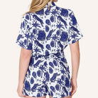 LingaDore t-shirt- og shorts-sæt, multi - 8206SET - 345 - Blue White Print