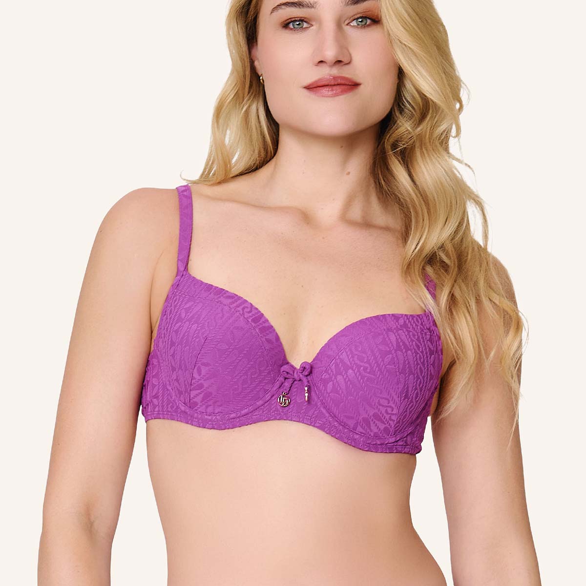 LingaDore Purple Pulse bikini top med bøjle, pink - 8213BT - 350 - Sparkling Grape