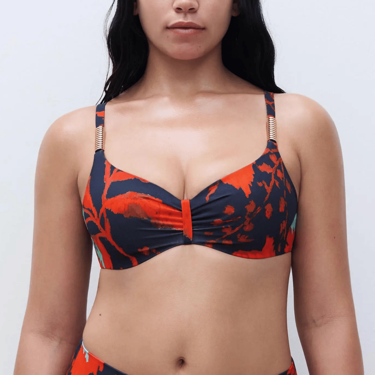 Chantelle Icon bikini top med bøjle, multi - C16VM0 - A02 - Ink Flowers