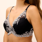 Wacoal Embrace Lace plunge BH, sort - WA853291 - BLK - Black
