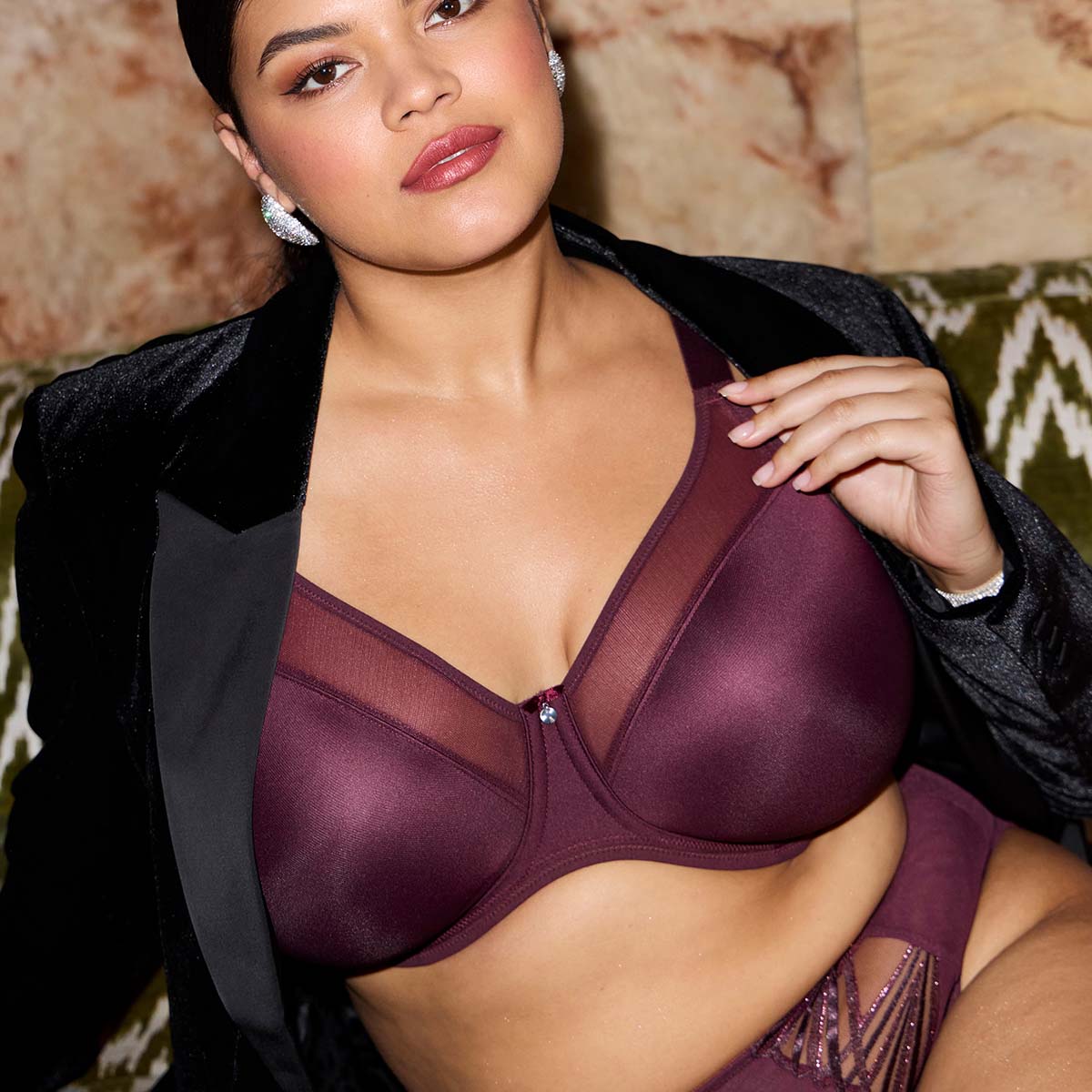 Elomi Smooth BH med bøjle, lilla - EL4301 - FIG - Fig