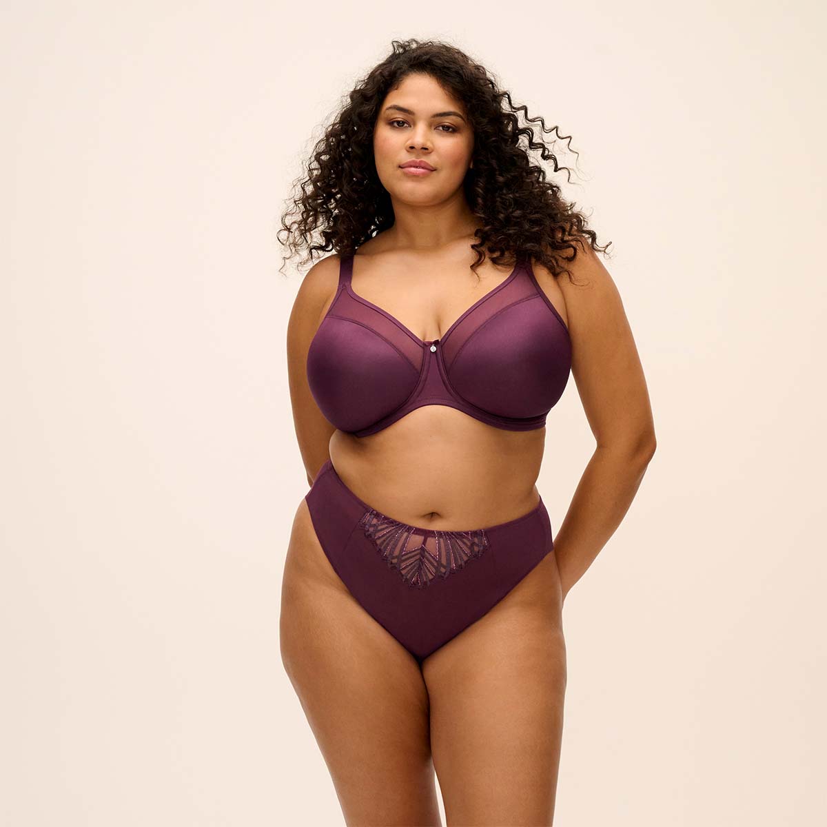 Elomi Smooth BH med bøjle, lilla - EL4301 - FIG - Fig